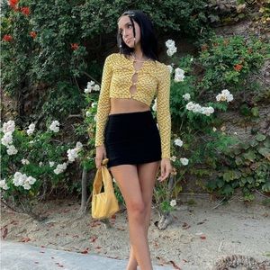 Princess Polly Selby Mini Skirt Black Size US 2